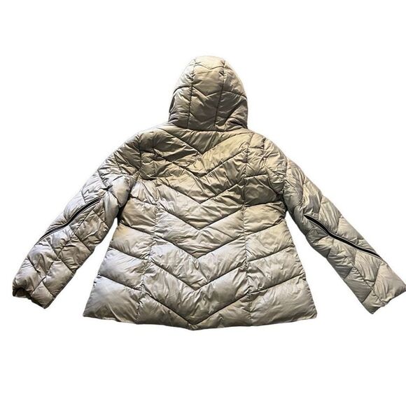 Bernardo gray puffer zip-up jacket size xl - Picture 2 of 6